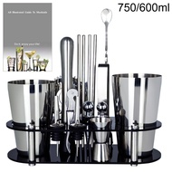 16 cái 750/600ml Boston Bộ bình lắc cocktail barware bartender bartending Kit Dụng Cụ Quầy Bar với c