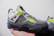 Sepatu Basket Air Jordan 4 Retro SE 95 Neon Grey Black Abu Hitam
