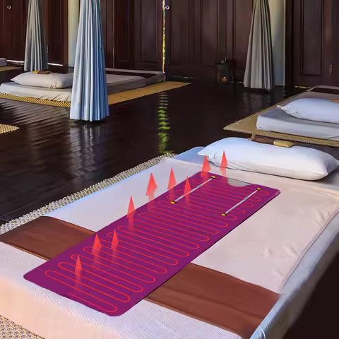 650W 110V Portable Far Infrared Sauna Blanket with Remote Control and 1.6m Power Cord Length--35-80℃