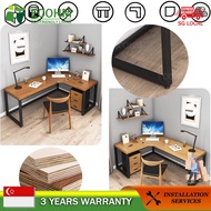 ECOHM Table Shape Computer  L Table Corner Desk Office Table Commercial Grade L-Shape Table Study Ta