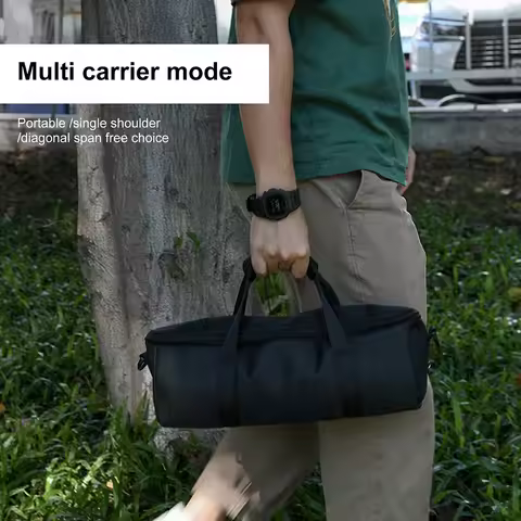 Nylon Storage Bags Adjustable Sholder Strap Speaker Protective Case Double Zipper Scratch Resistant 