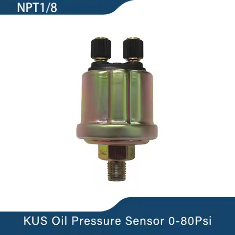 KUS New Mechanical Oil Pressure Sensor NPT1/8-27(0-80PSI) 240-33ohm For Oil Pressure Meter Gauge