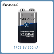 PALO 9V 6F22 300mAh rechargeable NI-MH battery suitable for multimeter wireless microphone