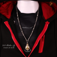 สร้อยคอสแตนเลสแท้100% สร้อยพระ ลายปล้องอ้อย+เม็ด ขนาด 3.5มิล รหัส BDP-04 BDP-05 BDP-06 แต่งอะไหล่สแต