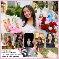 Aqeela Calista Photocards, 50 Pcs, Bonus Keychain, Rare Card, 2 random Pcs, Stickers and Inner Sleev