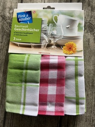 Small Mouth Rice German Daigou flink & sauber Pure Cotton Dish Cloth 3pcs