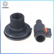 LEFT PVC Water Barrel Adapter, Durable Water Tank Adapter With Valve, Qui Installation Rainwater Col