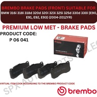 BREMBO GENUINE DISC BRAKE PAD (FRONT) FOR BMW 316i 318i 318d 320d 320i 323i 325i 325d 330d 330i [E90