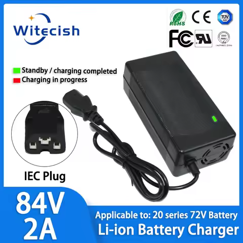 72V 2A Li-ion Charger 84V 20S 20AH Li ion Lithium Battery Charger 72V2A 3pin XT60 DC