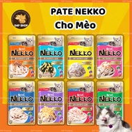 Pate Nekko 70g pack for cats, fresh wet food with 28 flavors of tuna and chicken for kittens and big
