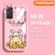 YIWESAN เคสสำหรับ Xiaomi Redmi Note 11 Pro 5G Note 11e Proเคสนิ่มการ์ตูนหมีน้อยหมูน้อยน่ารักกรอบเคสใ