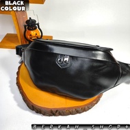 Tas Pinggang Selempang Waistbag Pria Kulit - Slempang Waist Bag Weistbag Multifungsi Kulit Aslii Pri