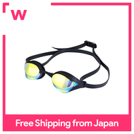FINA Approval] arena Swimming goggles for racing unisex [Cobra Core] Orange × Yellow × Black × Black Free Size Mirror Lens AGL-240M