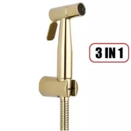 Bathroom 3 in 1 SUS304 Gold Stainless Steel Bidet Spray