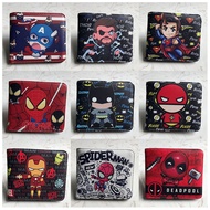 JL7F Superhero Short PU Wallet Wallet Spiderman Batman Wallet Birthday Gift