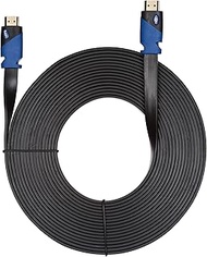 Flat HDMI Cable - 25 FT, High Speed HDMI Cable (7.6m) Flat Wire - CL3 Rated Supports 4K, Ultra HD, 3