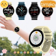 TAMAKO Smart Watch, Silicone Blue/Black/Pink/Gold Intelligent Watch, Conversation Sports Bracelet Watches for Men Women/Android IOS/Bluetooth/Heart Rate/Blood Pressure