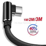 1/2/3m USB Type C Cable 90 Degree Fast Charging usb c cable Type-c data Cord Charger usb-c For Samsu