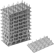 20 PCS 4" x 2" Pronged Truss Plate Flat Mending Plates Repair Tie Plate Bracket, Galvanized Steel, N
