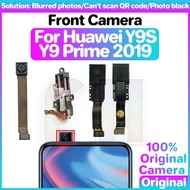 กล้องหน้าสำหรับ Huawei Y9S Y9 2019อุปกรณ์ชึ้นและลงมอเตอร์หลัก Selfie ยกกล้อง Kamera Belakang สายเคเบิลงอได้ริบบิ้นโมดูลเข้ากันได้