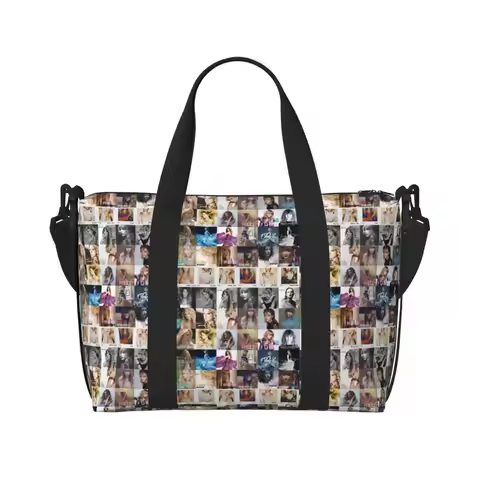 Custom The Eras Tour 1989 Taylor's Swift's American Pop Singer Tote Bag Women Large Capacity Beach G