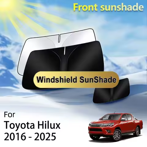 1x Front Sunshade For Toyota Hilux Invincible Rogue GR Sport 2016 - 2025 Accessories Window Heat Ins