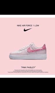 NIKE AIR FORCE1 櫻花粉勾 變形蟲