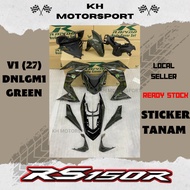 HONDA RS150R V1/V2 (27) DNLGM1 GREEN/HIJAU LUMUT COVERSET (STICKER TANAM/AIRBRUSH)