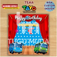 Print Banners|Backdrop|Children's Birthday/Birthday/Birthday Banner - HEY TAYO LITTLE BUS ROGI