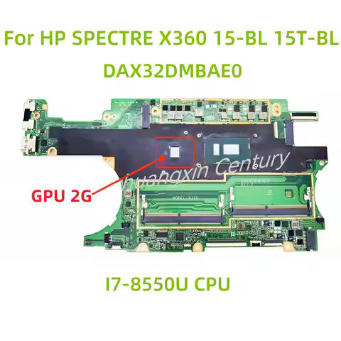 DAX32DMBAE0 DAX32DMBAD0 motherboard suitable for HP SPECTRE X360 15-BL 15T-BL laptop with I7-8550U C