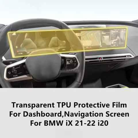 For BMW iX 21-22 i20 Dashboard,Navigation Screen Transparent TPU Protective Film Anti-scratch Repair