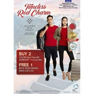 Aulora basic top fortune red--XL/2XL/3XL- ready stock