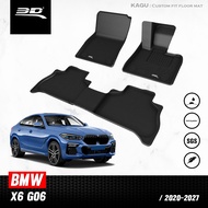 3D Mats พรมปูพื้นรถยนต์ BMW X6 (G06) 2020 - 2025 พรมกันลื่น พรมกันนํ้า พรมรถยนต์