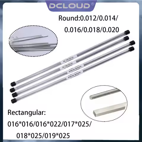 DCLOUD 10Pcs/Tube Dental Orthodontic Arch Wire Stainless Steel Straight Wires for Teeth Braces Ligat