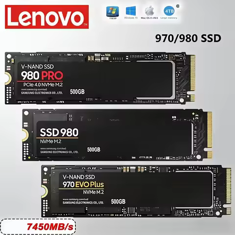 Lenovo M.2 NVMe SSD 980Pro/990Pro 1TB 2TB 4TB PCIe 4.0 7400MB/s Internal Solid State Drive for Lapto
