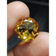 Golden Citrinenatural 12 x 12 x 8 mm 6 Ct Yellow Gold Amethyst Round Cutting Code 1283