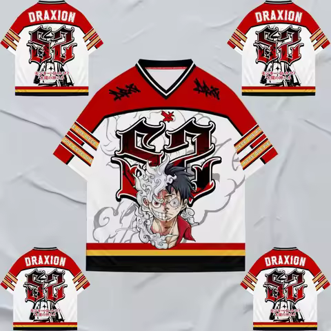 One Piece Luffy Jersey, Nika Form, American 3D Printed Sports Casual Baseball Uniform, Loose Hip Hop