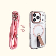 Magnetic Bracket Buckle Diagonal Lanyard Hollow ai Button Suitable for iPhone 17 16 15 14 Pro Max i1