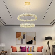 2-ring living room crystal pendant lamp D800mm DR-NB8518B
