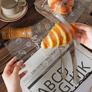 Bread Bag Disposable Self-Cover Bread Packaging Bag Self-Adhesive Transparent Baking Toast Bagel Oub