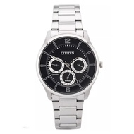 Citizen AG8351-86E Stainless Steel Quartz Analog Black Dial Watch