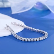 915 Sterling Silver Moissanite Bracelet, 0.03-0.8 Carats