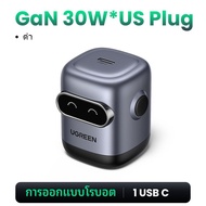 65W 45W 30W Charger Robot GaN 3 พอร์ต ชาร์จเร็ว รวมถึงชุดสายชาร์จที่ได้รับการรับรอง MFi ที่ชาร์จ USB
