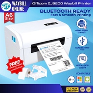 OFFICOM ZJ9200 Waybill Printer A6 Bluetooth USB Thermal Label Printer Android IOS  FREE HOLDER