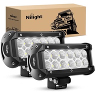 Nilight 60002F-B 36W 6.5-Inci Flood LED Light Bar - Lampu Kabus untuk Pemanduan Luar Jalan bagi Bot,