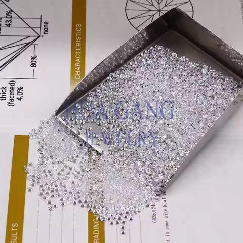 Wholesale Size Price 0.8~3.0mm D Color Round Cut Lab Grown Loose Moissanites Stone Small Size Excell