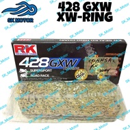 RK Japan XW-Ring 428 GXW 132L Motorcycle Chain Gold Rantai Motosikal