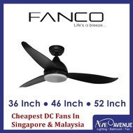 FANCO B-STAR DC Motor Ceiling Fan with 3 Tone LED Light Kit and Remote Control