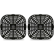 【Ready stock】 2 PCS Air Fryer Replacement Tray Air Fryer Accessories Part Metal Grilling Pan