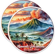(2 Pack) Hawaii Volcanoes National Park Bumper Sticker - US National Park - Choose from 63 Parks - 5